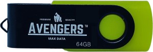 Avengers Max Data AVMXDT04 64GB 2.0 USB Flash Drive 64 GB Pen Drive(Yellow)