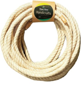 Zippy Flora Jute Thick Rope, White (9 mm,10 m) for DIY & Craft Projects  (ZF150721) - Jute Thick Rope, White (9 mm,10 m) for DIY & Craft Projects  (ZF150721) . shop for