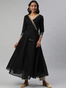 Inddus black on sale anarkali