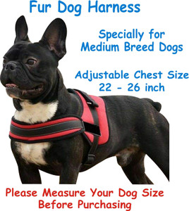 BODY BUILDING Dog Belt Red Nylon Fur Padded Dog Harness Adjustable