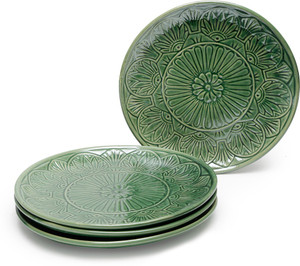 Green ceramic plates shop