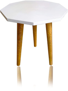 GLORIEUX ART Beautiful Antique Wooden Fold-able Round Shape Solid Wood Side Table