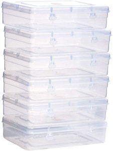 SHD COLLECTIONS Plastic Medium Storage Boxes (Multi, Standard Size 17 x 12  x 4 cm) - Set of 6 Storage Box Price in India - Buy SHD COLLECTIONS Plastic