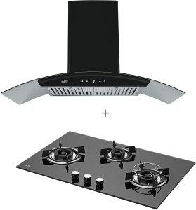 Kaff LIZDHC90+HBR783 Auto Clean Wall Mounted Chimney with Built in Hob