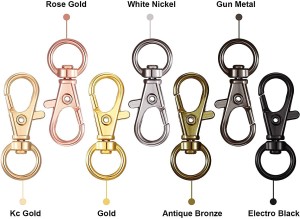 10/20/40/80PCS High Quality Metal Keychain Bulk Swivel Lanyard Snap Hook  with Key Rings, Metal Hooks Keychain Hooks for Lanyard Key RingsJewelry  Making, Crafts