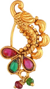 VIGHNAHARTA Gold-plated Plated Alloy Nose Ring
