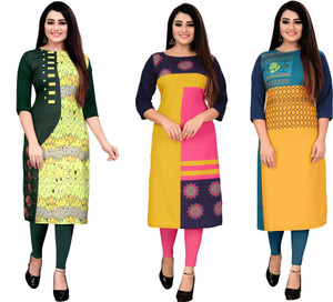 NEW ETHNIC FASHION Women Printed Straight Kurta Buy NEW ETHNIC