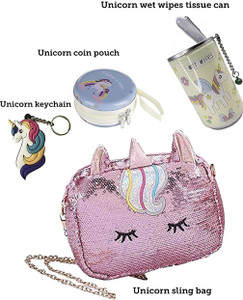 Flipkart Le Delite Kids Handbag girls Sling Bag Coin Purses Gift for kids girl Cute bags Unicorn stylish purse baby girls doll bag kids hand bag Waterproof Sling Bag Sling Bag