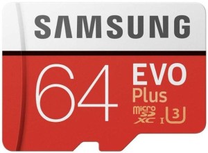 Dvaio Samsung Evo Plus 64 GB MicroSDXC Class 10 100 MB/s  Memory Card(With Adapter)