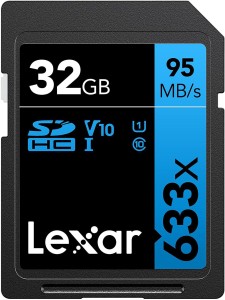 Lexar Lexar High- Performance 633x SDHC UHS-1 V10 32 GB SDHC Class 10 95 MB/s  Memory Card