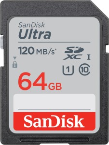 SanDisk Ultra 64 GB SDXC UHS-I Card Class 10 120 Mbps  Memory Card