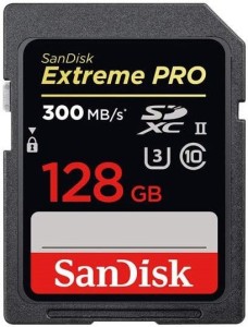 SanDisk Extreme Pro 128 GB SDXC UHS-I Card Class 10 300 Mbps  Memory Card