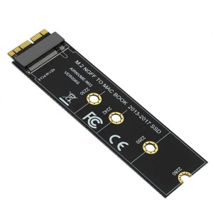 VRISH M.2 NVMe 6 GB Laptop, Desktop Internal Solid State Drive (M.2 NVME SSD Convert Adapter Card Compatible with MacBook Air Pro Retina (Year 2013-2017), NVME/AHCI SSD Upgraded Kit for A1465 A1466 A1398 A1502(Not Fit Early 2013 MacBook Pro))