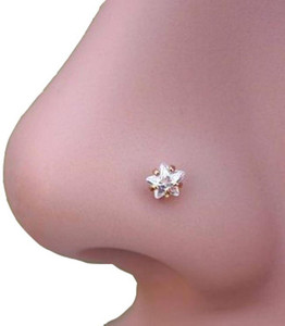 Tiyafashion Diamond Gold plated Plated Brass Nose Stud Price in India Buy Tiyafashion Diamond Gold plated Plated Brass Nose Stud Online at Best