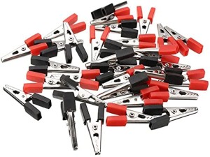 ERH India (50 Pair) 35mm Metal Alligator Clips Insulation Crocodile Clip  Electrical Clamp Test Probe Meter Black Red Crocodile Clips for DIY  Alternative Energy Electronic Hobby Kit Price in India - Buy