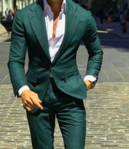 Bottle Green Coat Pant White Shirt for Men Stylish Tuxedo Suit 