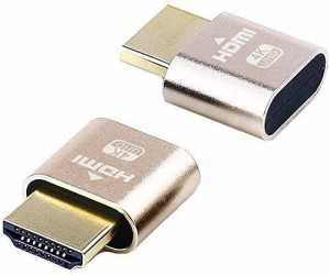 Hi-Lite Essentials HDMI Dummy Plug 4K Headless Ghost Display Emulator Compatible with Windows Mac OSX Linux Support 4kx2k 1080x2160 1 GB Pen Drive(Gold)