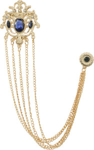 Brooch for shop navy blue suit