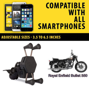 Znee Smart X Grip Bike Mobile Charger Phone Holder 5V 2A Black Royal Enfield Bullet 350 Bike Mobile Holder Price in India Buy Znee Smart X Grip Bike Mobile Charger Phone Holder