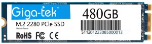 Giga-tek M.2 2280 SATA SSD 480 GB All in One PC's Internal Solid State Drive (EZ710)