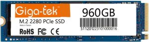 Giga-tek M.2 2280 NVME PCle SSD 960 GB All in One PC's Internal Solid State Drive (EZ713)