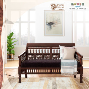 Flipkart Perfect Homes PureWood Sheesham 2 Seater Fabric Sofa