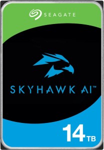 Seagate Skyhawk AI with 3.5 inch SATA 6 Gb/s 256 MB Cache for DVR NVR Security Camera System with 3 Years Rescue Services 14 TB Surveillance Systems Internal Hard Disk Drive (ST14000VE0008)