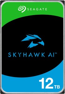 Seagate Skyhawk AI with 3.5 inch SATA 6 Gb/s 256 MB Cache for DVR NVR Security Camera System with 3 Years Rescue Services 12 TB Surveillance Systems Internal Hard Disk Drive (ST12000VE001)
