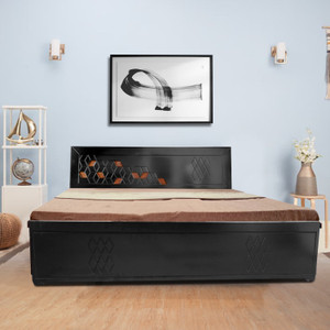 ELTOP Furniture Double Bed With Storage Engineered Wood Queen