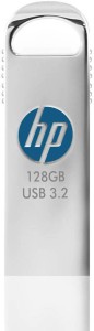 HP x306w USB 3.2 128 Pen Drive(Silver)
