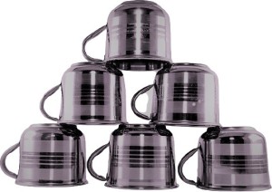 Acetech Pack of 6 Stainless Steel SINGLE WALL Tea & Coffee Cup