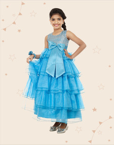 Kidotsav Baby Girls Maxi Full Length Party Dress Price in India