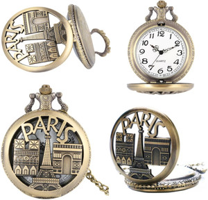GT Gala Time Analog White Dial Symbol of Love Eiffel Tower Metal