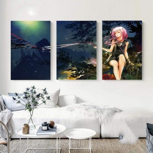 Black Floater Framed Canvas Anime Art Wall Print Poster 22x14 Inch  NW279 Canvas  Art  Animation  Cartoons posters in India  Buy art film design movie  music nature and educational
