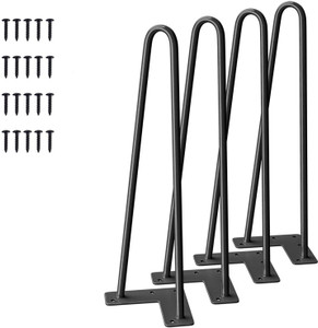 BluPine Hairpin Legs for Coffee Table 15 inch Set of 4 pcs