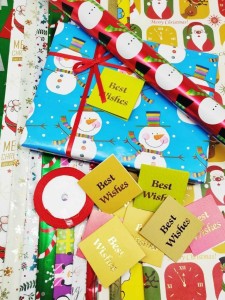 5PCS Christmas Wrapping Paper Roll DIY Yellow Kraft Gift Wrap Paper  Christmas Theme Pattern for Christmas