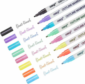 Flipkart THR3E STROKES Double Line Outline Pen Self Outline