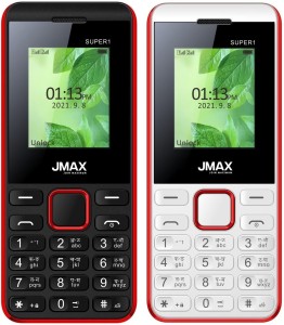 Jmax Super 1 Combo of Two Mobiles(Black : White)
