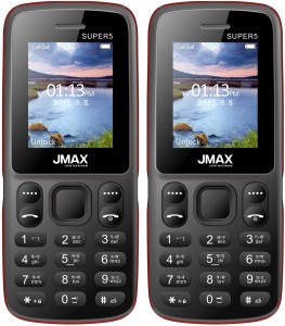 Jmax Super 5 Combo of Two Mobiles(Black : Black)