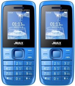 Jmax Super 3 Combo of Two Mobiles(Blue : Blue)