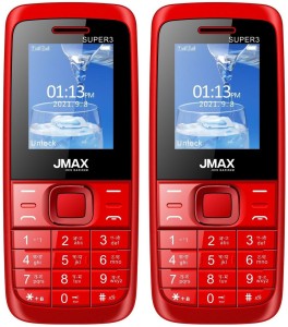 Jmax Super 3 Combo of Two Mobiles(Red : Red)