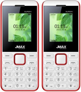 Jmax Super 1 Combo of Two Mobiles(White : White)