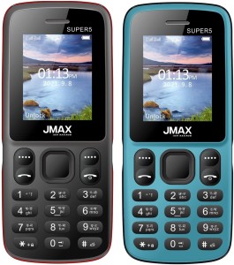 Jmax Super 5 Combo of Two Mobiles(Black : Blue)