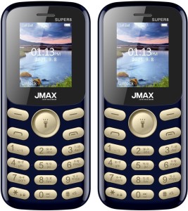 Jmax Super 8 Combo of Two Mobiles(Blue : Blue)