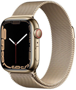 Apple Watch Series7 GPS Cellular 41mm Gold Stainless Steel Case Gold Milanese Loop Price in India Buy Apple Watch Series7 GPS Cellular 41mm Gold
