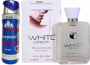 St. Louis BLUEBERRY LUXURY DEO 200ML WITH WHITE LONDON PERFUME 100
