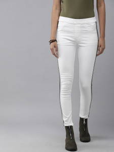 White jeggings flipkart deals