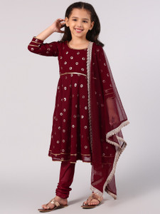 Libas Kids Girls Festive Party Kurta Churidar Dupatta Set Price in India Buy Libas Kids Girls Festive Party Kurta Churidar Dupatta Set online at Flipkart