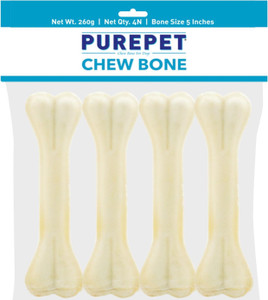 Pressed Chew Bone, 5 inches - Pack of 4 Dog Treat
