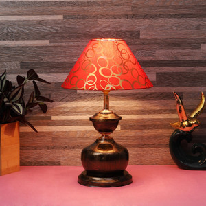 Red and gold table lamps discount